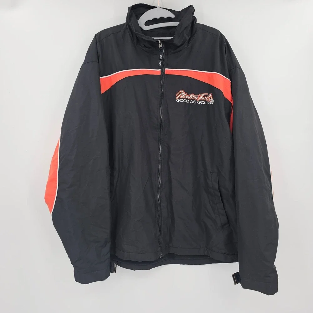 Matco Tools Jacket Mens XL Black Orange Fleece‎ Lined Mechanic Jacket Zip Up